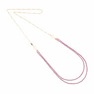 COLLANA LUNGA PENTAGRAMMA RUBINO clrbn2