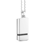 Collana in argento con pendete a targa ESC115