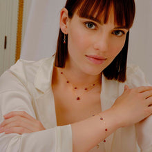 Carica l&#39;immagine nel visualizzatore di Gallery, GIROCOLLO 18KT CUORI NUDI ROSSI gccun5gr
