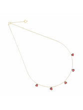 Carica l&#39;immagine nel visualizzatore di Gallery, GIROCOLLO 18KT CUORI NUDI ROSSI gccun5gr
