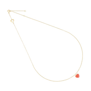 GIROCOLLO 18KT CUORE CORALLO gccunco