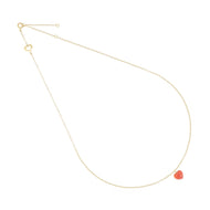 GIROCOLLO 18KT CUORE CORALLO gccunco