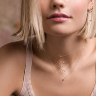 GIROCOLLO 18KT CUORE ROSA