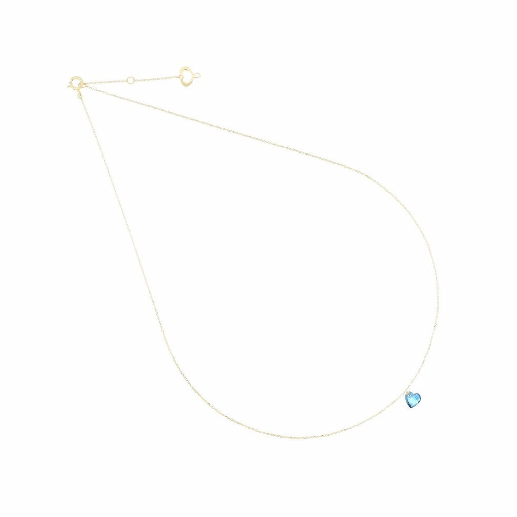 GIROCOLLO 18KT CUORE BLU