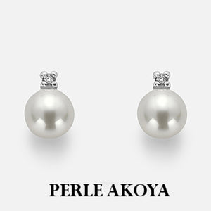 Orecchini con Perle Akoya e Diamanti