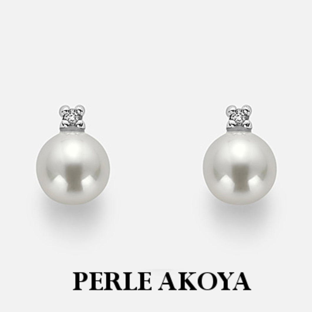 Orecchini con Perle Akoya e Diamanti