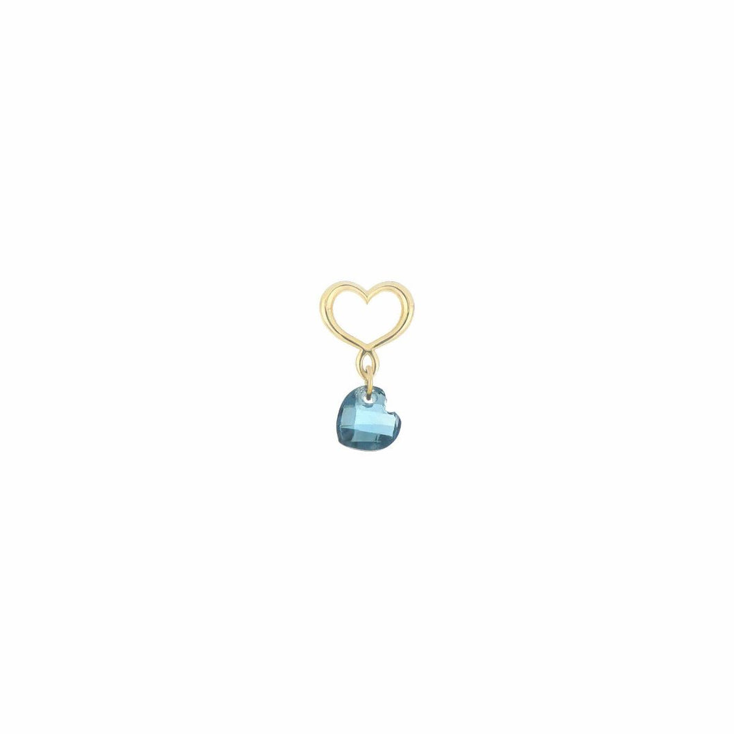 ORECCHINO 18KT CUORE NUDO BLU LOBO orcun4tb