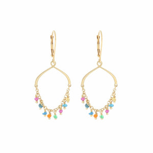 COPPIA DI ORECCHINI FRANGE MULTICOLOR orfra1aopm