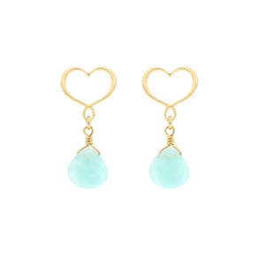 COPPIA DI ORECCHINI CUORE MAMAN AMAZZONITE orgcc41ac
