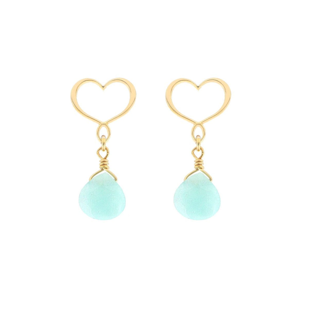 COPPIA DI ORECCHINI CUORE MAMAN AMAZZONITE orgcc41ac