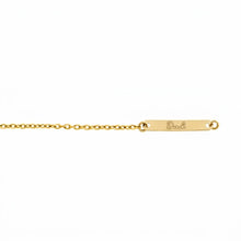 Carica l'immagine nel visualizzatore di Gallery, Bracciale Saldato in Titanio con Targhetta Quadrata in Oro da Incidere
