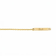Bracciale Saldato in Titanio con Targhetta Quadrata in Oro da Incidere