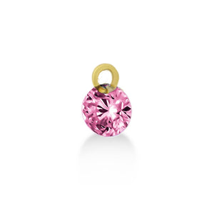 Pendente zaffiro rosa forato lab