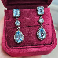 ORECCHINI SHRI PENDENTI 3 PIETRE OA0248/V1