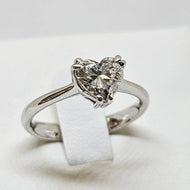 Anello solitario con Diamante Lab Grown cuore CT 1,05