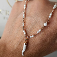 Girocollo cornetto bianco CL4390