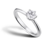 Anello solitario 6 griffes con Diamante Lab Grown CT 1,25