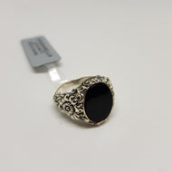 Anello scudo onice ovale AN684