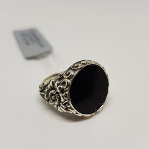 Anello scudo onice tondo AN683