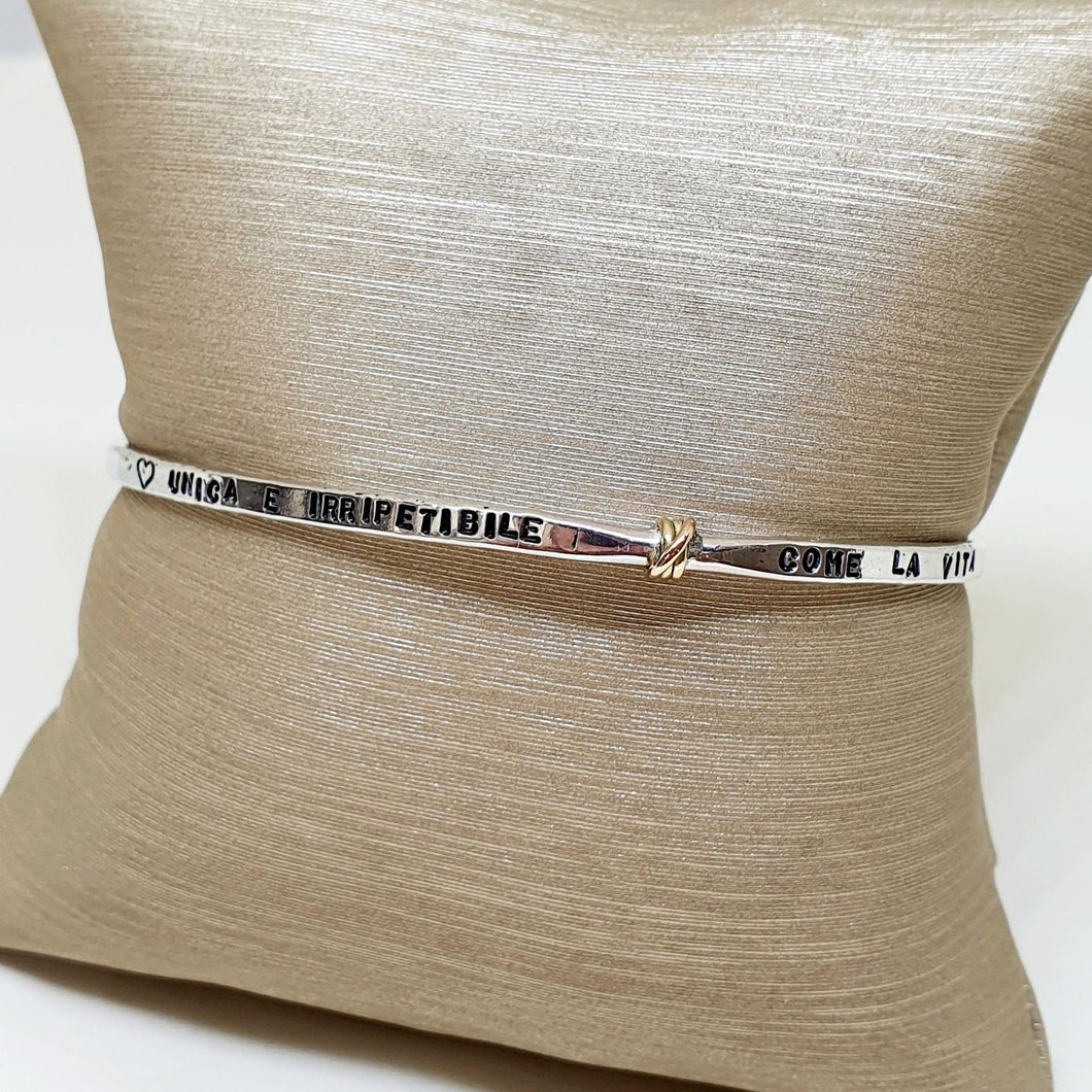 Bracciale bangle Limited argento e oro BR2020AR