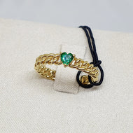 Anello Groumette rigida smeraldo