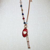 Collana multipendente con smalto CL3133