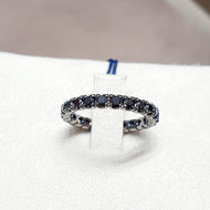 Anello riviera girodito diamanti neri