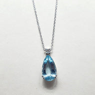 Girocollo Acquamarina con diamanti