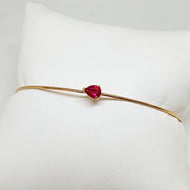 Bracciale rigido goccia rubino