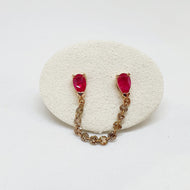 Mono orecchino con rubini e diamanti