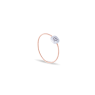 Anello Cupido in Oro Rosa con Sassolino in Argento AN250AR