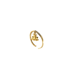 ANELLO RIGIDO ZIRCONI GALVANICA GIALLO