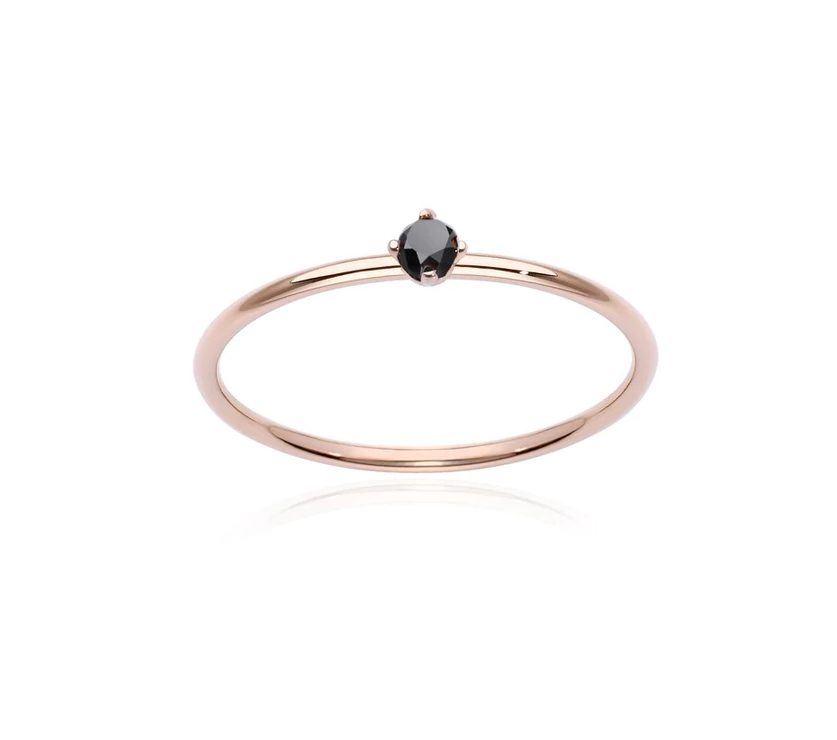 Anello Black Solitaire M CL439