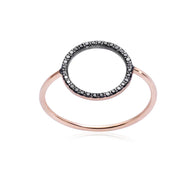 Anello Black Diamond circle CA397