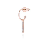 ORECCHINO HOOP S + ELEMENTO LINEA WHITE DIAMONDS S CD245