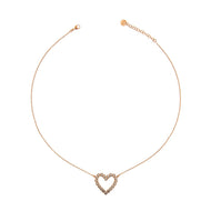 Girocollo cuore con zirconi