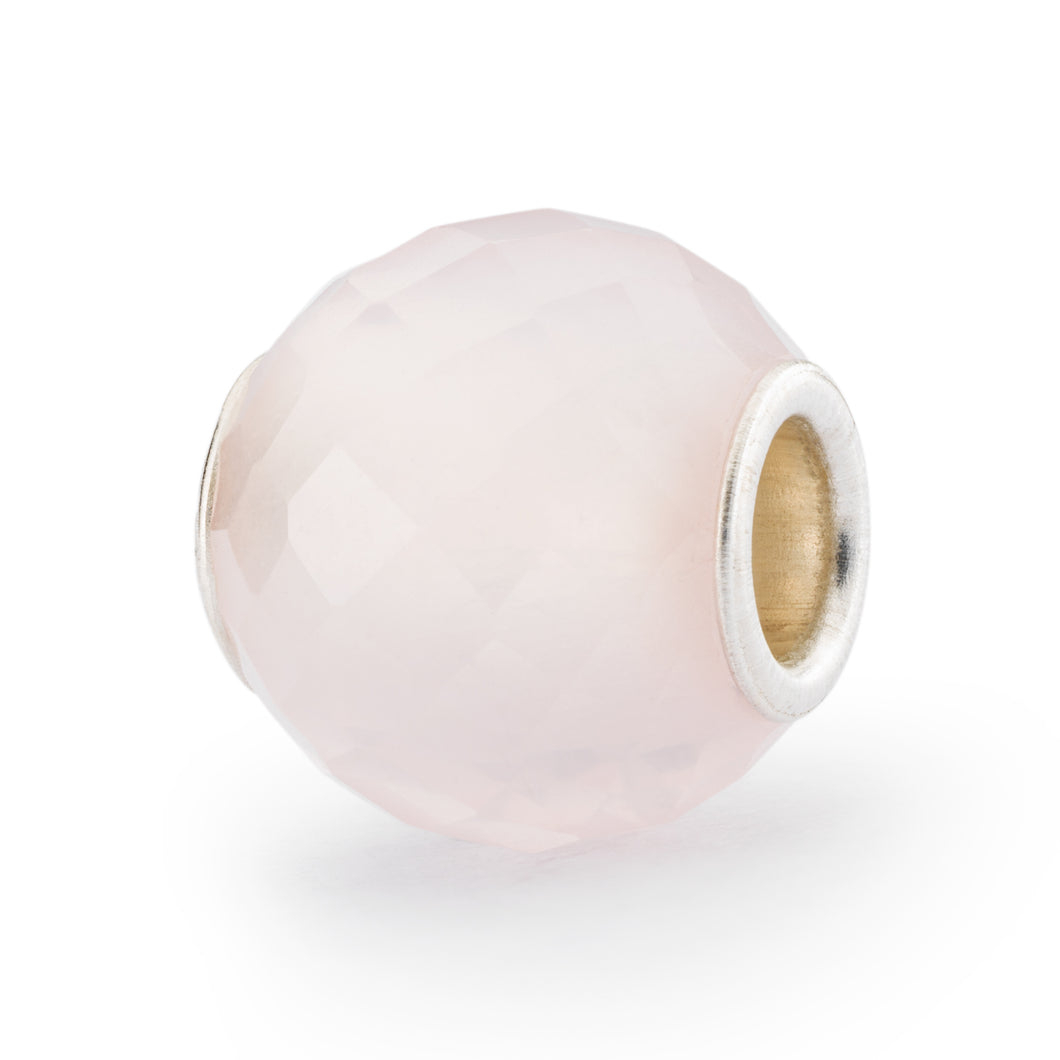Quarzo rosa rotondo sfaccettata