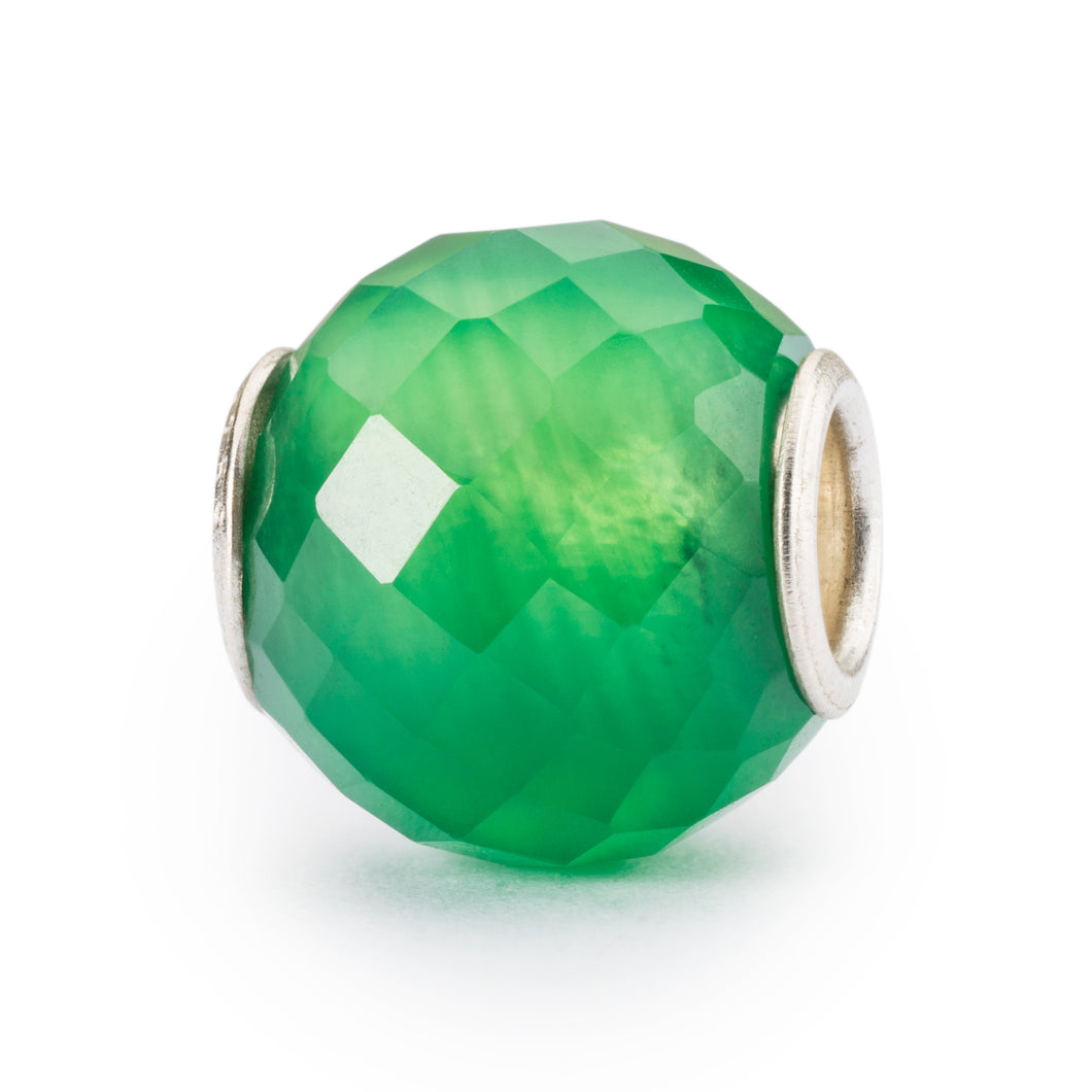 Onice verde rotondo sfaccettato
