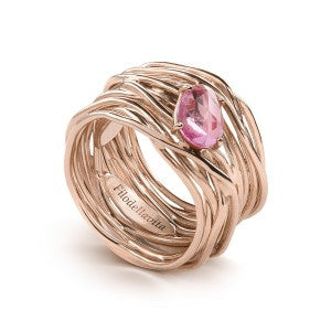 Anello Filodellavita Luce 13 Fili in Oro Rosa AN127RZR