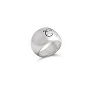 Anello Mignolo a fascia in Argento con Diamante - AN151ABT