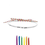BRACCIALE DELL'ANNO TONDO IN ARGENTO - LOVE IS LOVE - BR141A