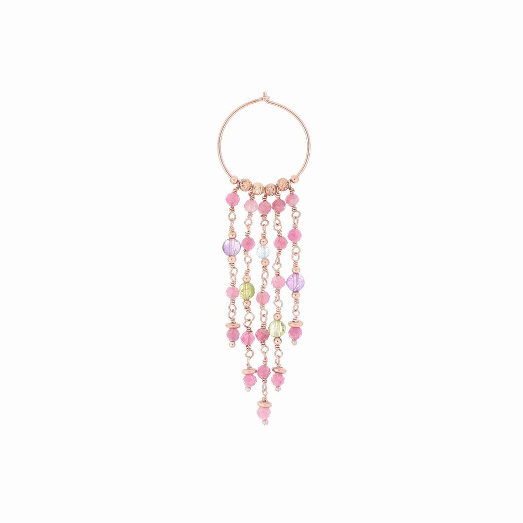 ORECCHINO LUNGO ROSA A CERCHIO ORISF2TO
